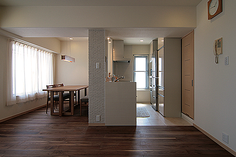 兵庫県伊丹市 M様邸 ブラックウォールナット 無垢フローリング施工写真