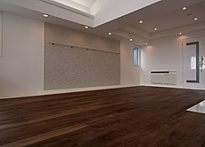 ブラックウォールナット 無垢フローリング 施工写真