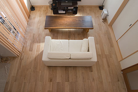 鬼くるみ（ウォールナット） 無垢フローリング　施工写真