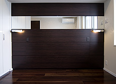 ブラックウォールナット　床暖房対応　無垢フローリング　施工写真