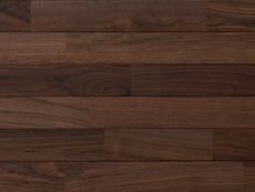 写真：ブラックウォールナット　無垢フローリング　自然OIL WAX塗装・UNI・節なし