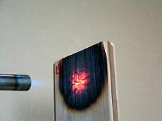 準不燃処理済・燃焼中15秒