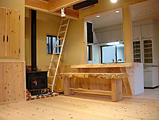 木曽桧（ひのき） 厚板フローリング 施工写真