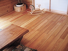 唐松 無垢フローリング（幅広） 施工写真