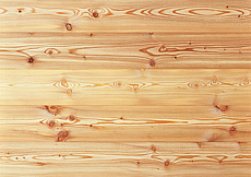 写真：唐松 無垢フローリング 幅広135mm 無塗装品・節有り