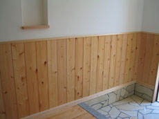 さわら 羽目板 施工写真